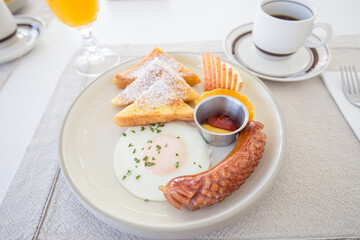 breakfast with coffee