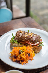 roasted lamb chops with vegetables