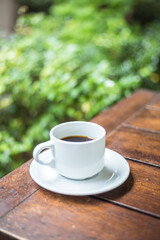 cup of coffee on table