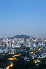 a beautiful night view of Seoul
