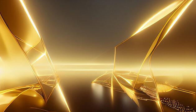 The background of shiny golden element - Digital Image