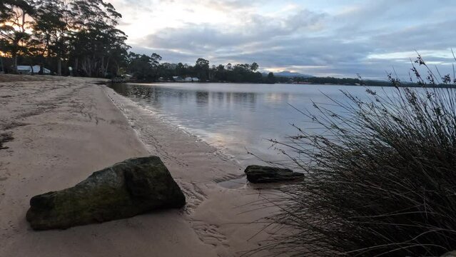 Rainy morning in Strahan on the West Coast Tasmania