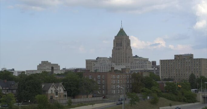 Aerial View Of The Fisher Building In The New Center Area In Detroit