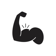 Muscle icon design. Gym Gymnasium Body Building Exercise Training Fitness Workout. vector illustration