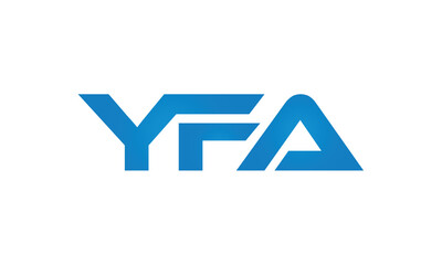 YFA monogram linked letters, creative typography logo icon