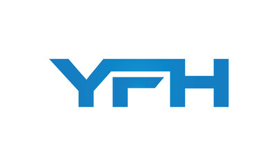 YFH monogram linked letters, creative typography logo icon