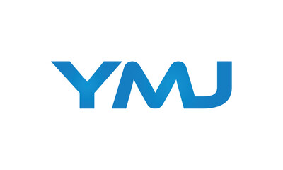 YMJ monogram linked letters, creative typography logo icon