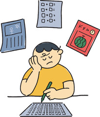 宿題が終わらない小学生