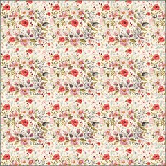 Illustration Abstract floral wreath pattern