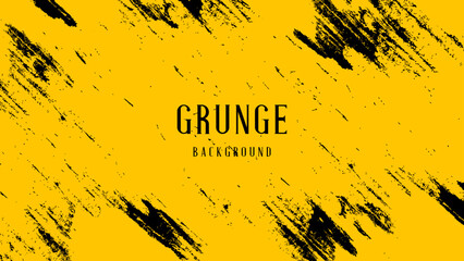 Minimal Yellow Grunge Background With Black Scratch Texture