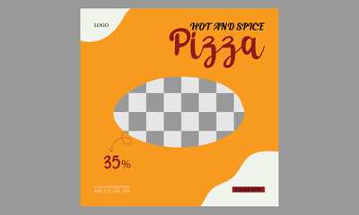 Socil media pizza food menu templaet 