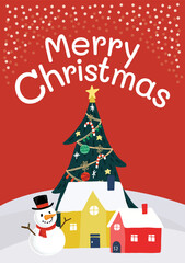 cute christmas card design vector