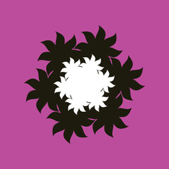 Black and white nature logo design  