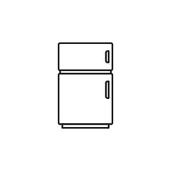 Fridge line art icon design template vector illustration