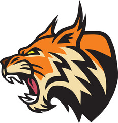 Lynx Wildcat Bobcat Logo Design Mascot Icon Template