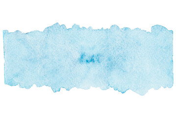 Abstract watercolor background hand-drawn on paper. Volumetric smoke elements. For design, web, card, text, decoration, surfaces. Blue stripe element.