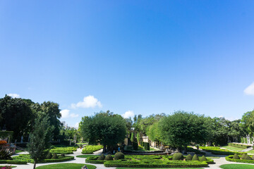 View of the garden in a park at Miami, State of Florida, USA.