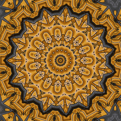 Seamless pattern with mandala ornament. Traditional Arabic, Indian motifs