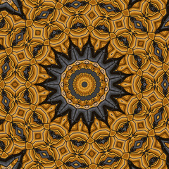 Seamless pattern with mandala ornament. Traditional Arabic, Indian motifs