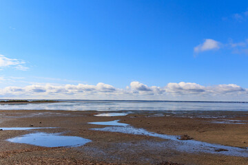 野付半島のブルーの湾「秋の北海道」