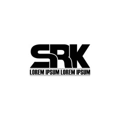 SRK letter monogram logo design vector