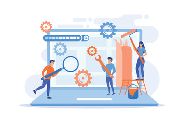 Technical support, programming and coding. Website maintenance, website maintenance services, update and keep your site easy concept.