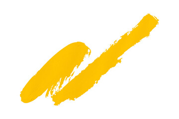 yellow brush isolated on transparent background yellow watercolor,png