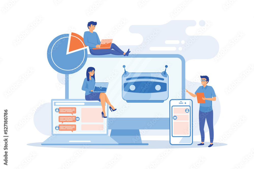 Poster developers building, testing and deploying chatbots on platforms. chatbot platform, virtual assistan