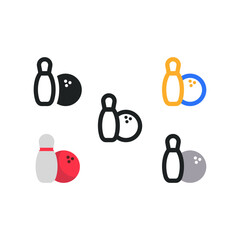 Fototapeta premium Bowling Pins Icon