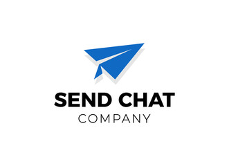 Chat application logo design vector