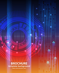 technology communication hi tech template background eleven