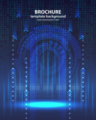 technology communication hi tech template background fourteen