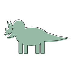 Triceratops dinosaur vector icon. Symbol, logo illustration. Vector graphics