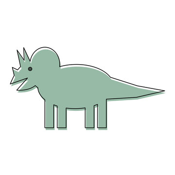 Triceratops dinosaur vector icon. Symbol, logo illustration. Vector graphics