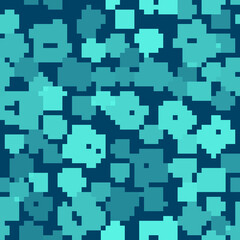 Green line Knee pads icon isolated seamless pattern on blue background. Extreme sport. Skateboarding, bicycle, roller skating protective gear. Vector