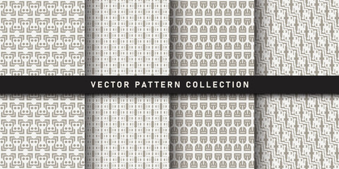 Set of seamless patterns collection