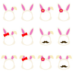 兎の顔ハメ素材