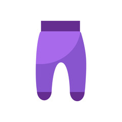 Stylish baby leggings on white background