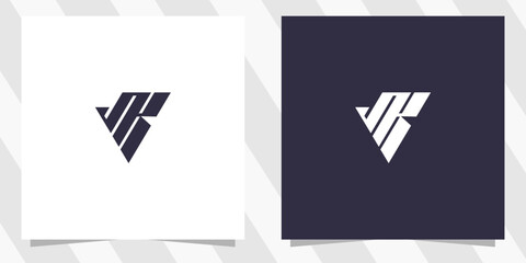 letter jk kj logo design