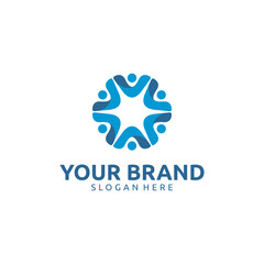 GRADIENT STAR PEOPLE LOGO DESIGN