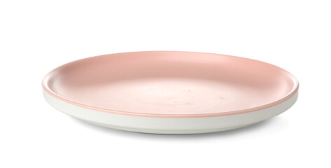 Empty ceramic plate isolated on white
