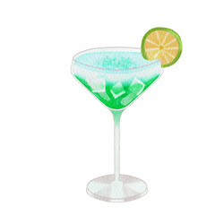 Watercolor cocktail.
