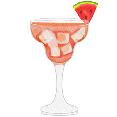 Watercolor cocktail.