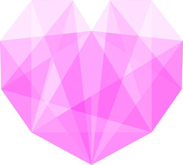 Dimond Pink heart, logo icon