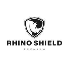 Fototapeta premium Rhino shield vector logo template