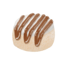 Watercolor cake. chocolate Cake.