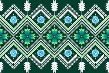 Geometric ethnic oriental traditional art pattern.Figure tribal embroidery style.Design for background,wallpaper,clothing,wrapping,fabric,element,vector illustration.