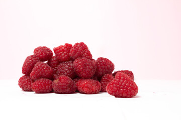 raspberry on a white background