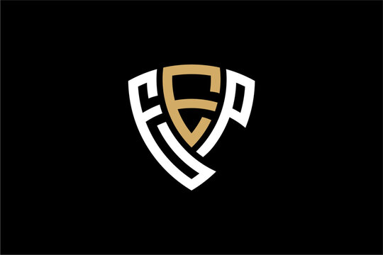 EEP creative letter shield logo design vector icon illustration