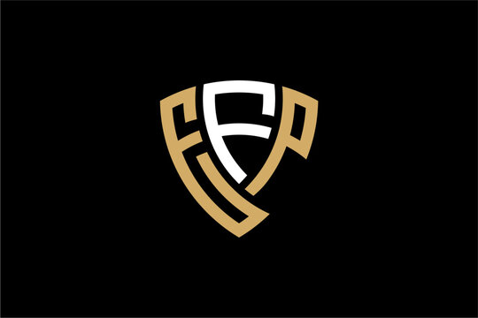 EFP creative letter shield logo design vector icon illustration